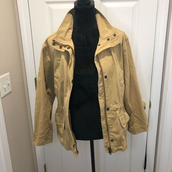 Madewell  khaki zip front jacket size small - Picture 7 of 14